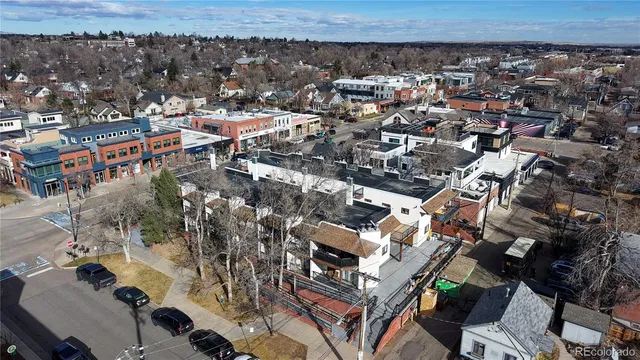 an aerial view of multiple house