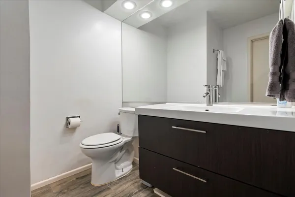a bathroom with a sink and a toilet