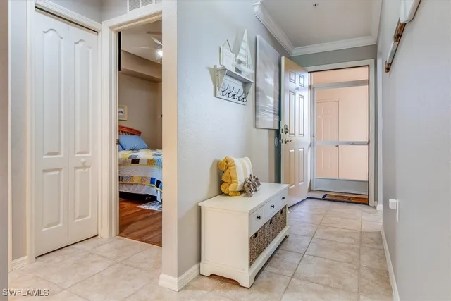 a view of walk in closet with window