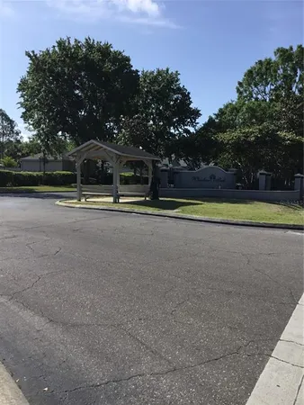 a view of street with houses