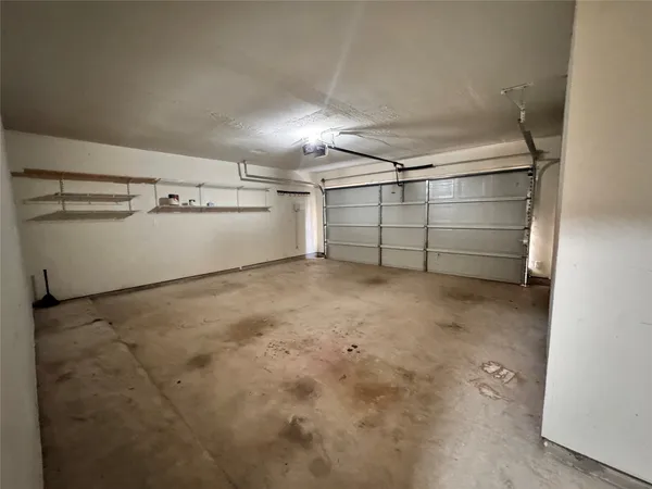 a view of a garage