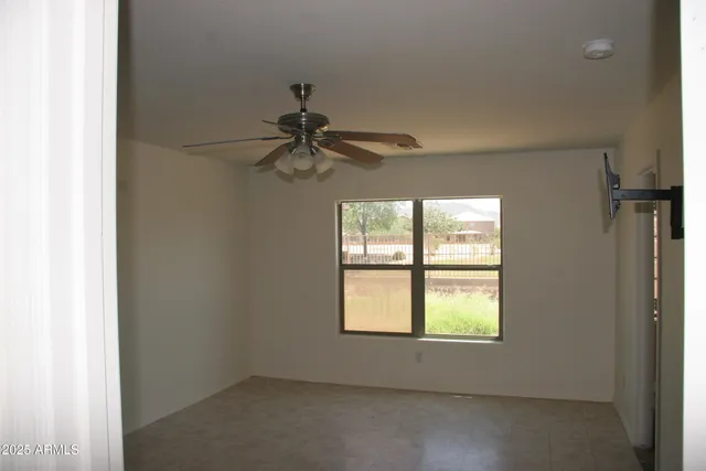 an empty room with a window