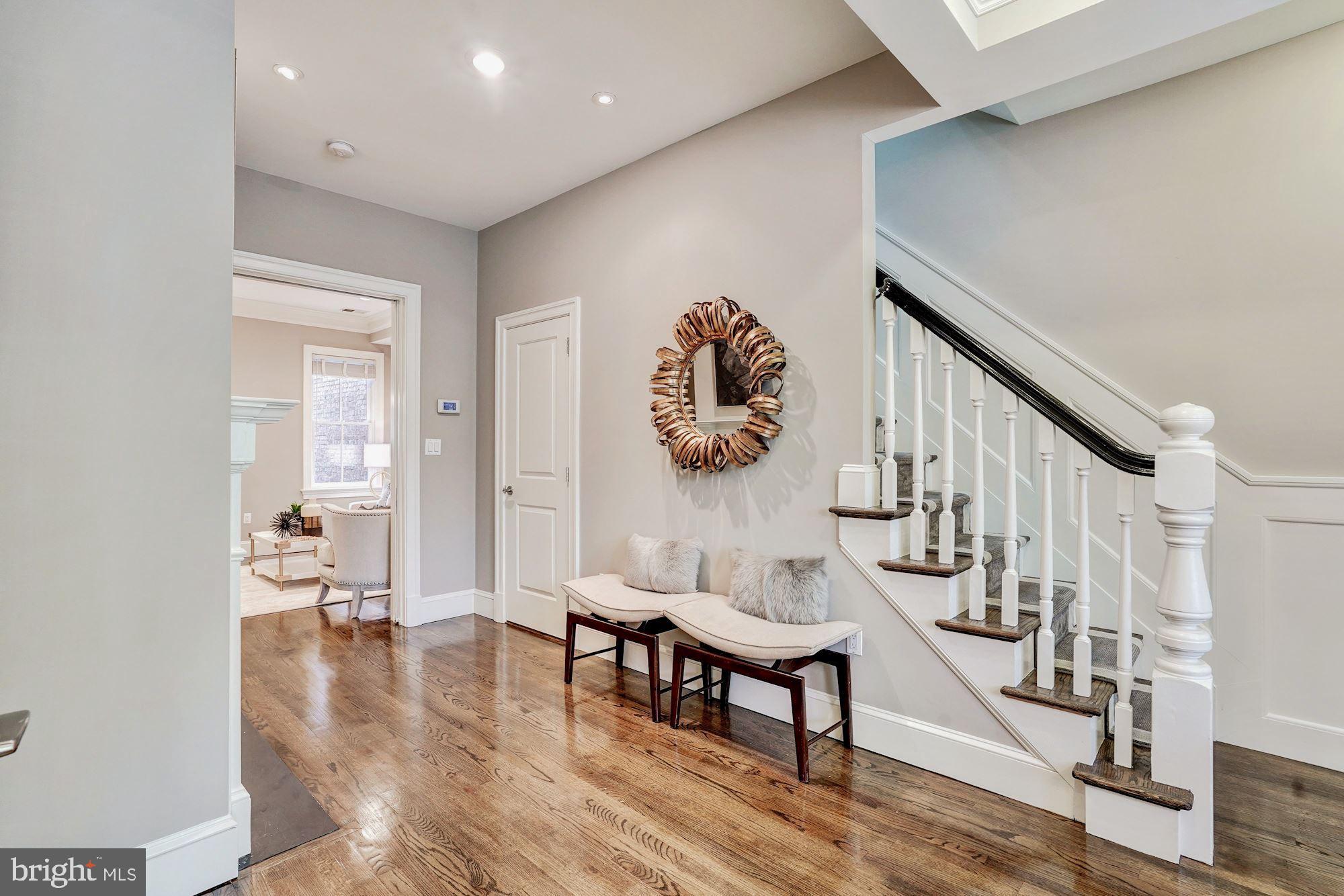1333 East Capitol Street Southeast Washington, DC 20003 - Photo 4 of 43 Entry showing hardwood floors & high ceilings