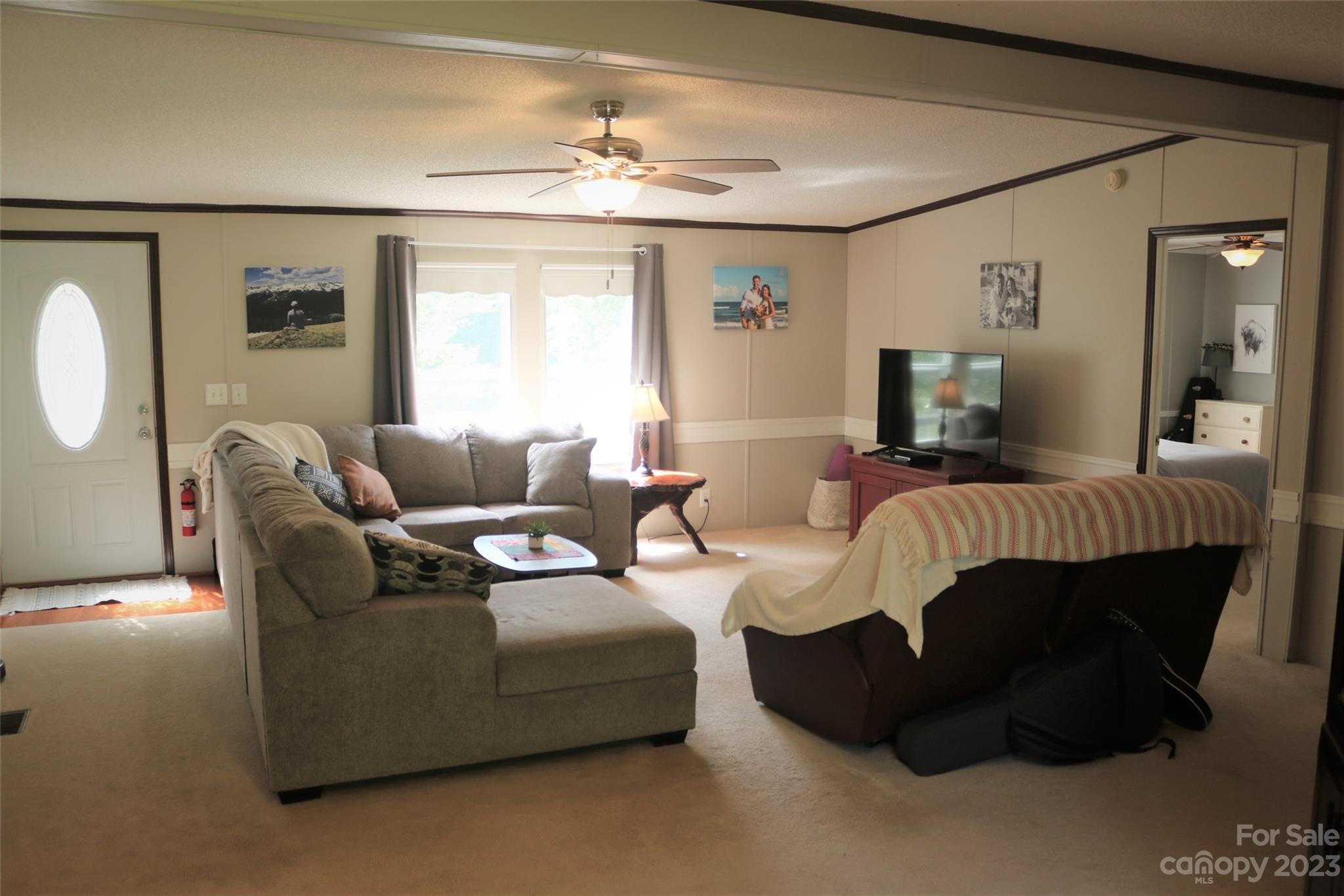 2919 Grassy Knob Road Mill Spring, NC 28756 - Photo 3 of 29 a living room with furniture and a large mirror