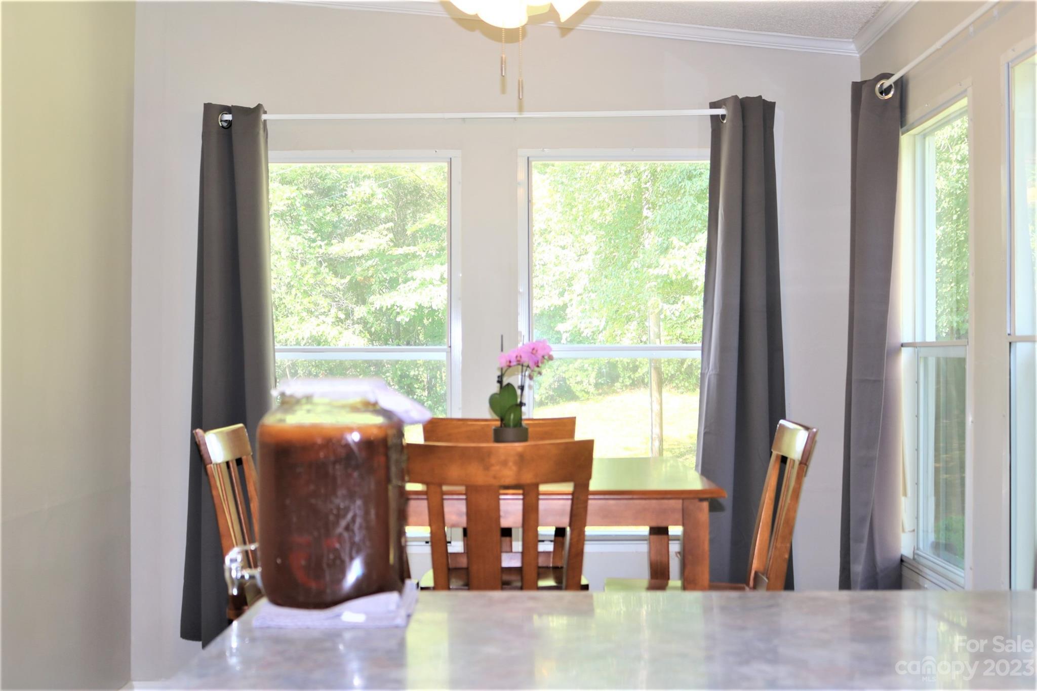 2919 Grassy Knob Road Mill Spring, NC 28756 - Photo 7 of 29 a view of a dining room with furniture window and outside view
