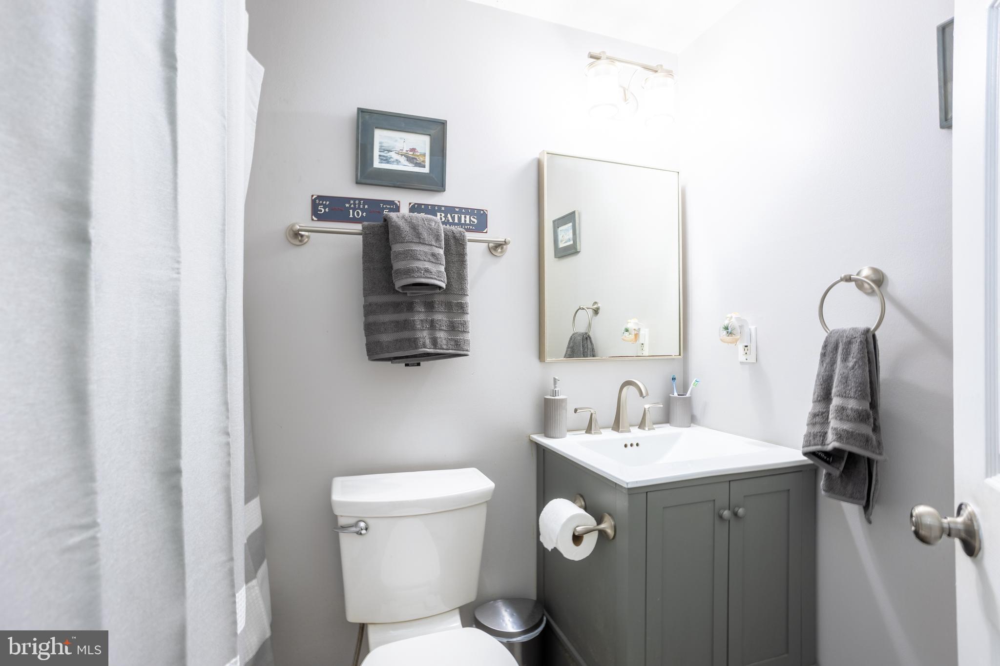 1583 Star Pine Drive Annapolis, MD 21409 - Photo 20 of 37 a bathroom with a toilet sink and mirror