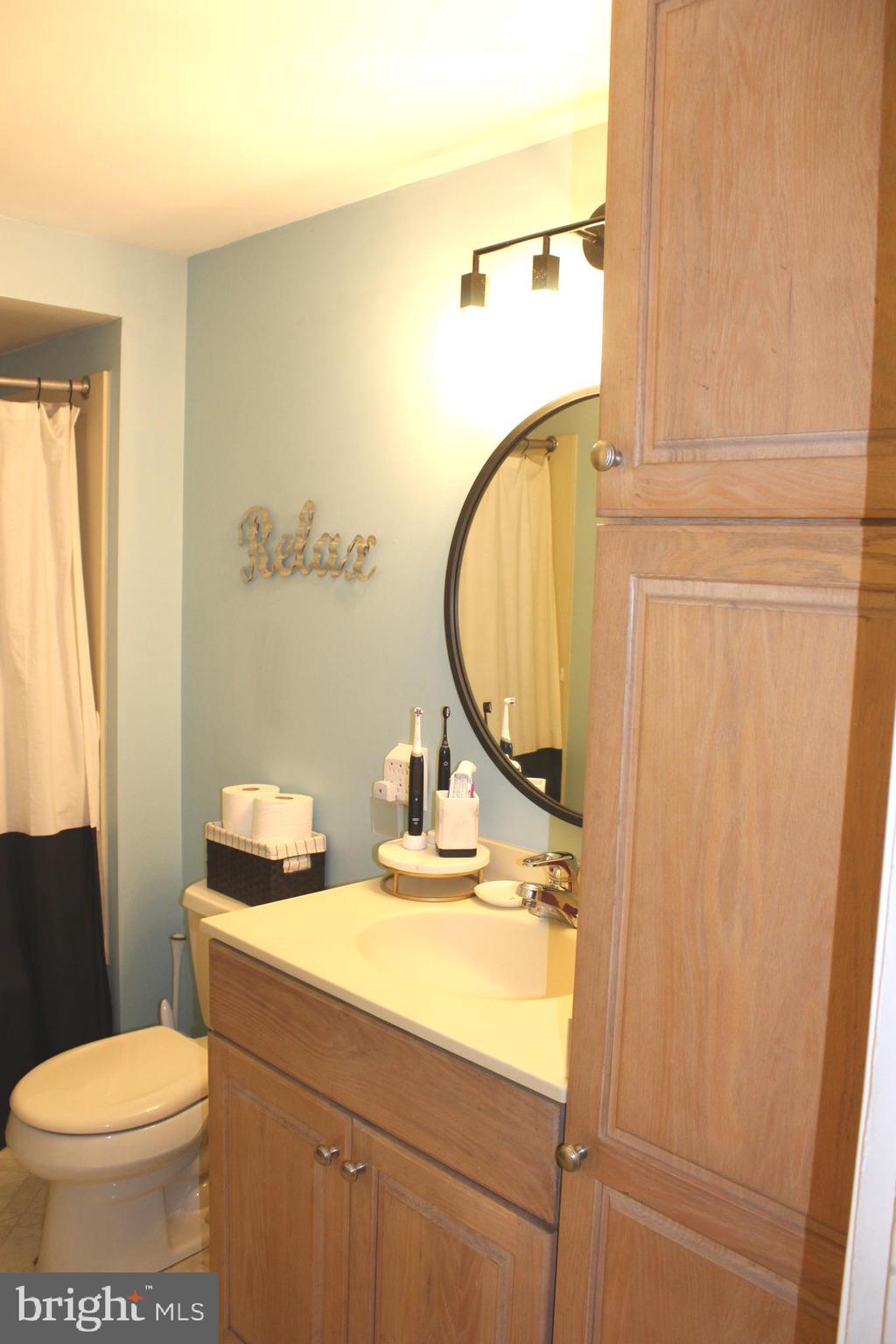 320 South Mill Street St. Clair, PA 17970 - Photo 20 of 37 a bathroom with a sink a toilet and a mirror