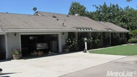a backyard of a house with yard and tree