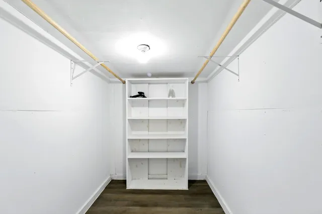 a view of a walk in closet