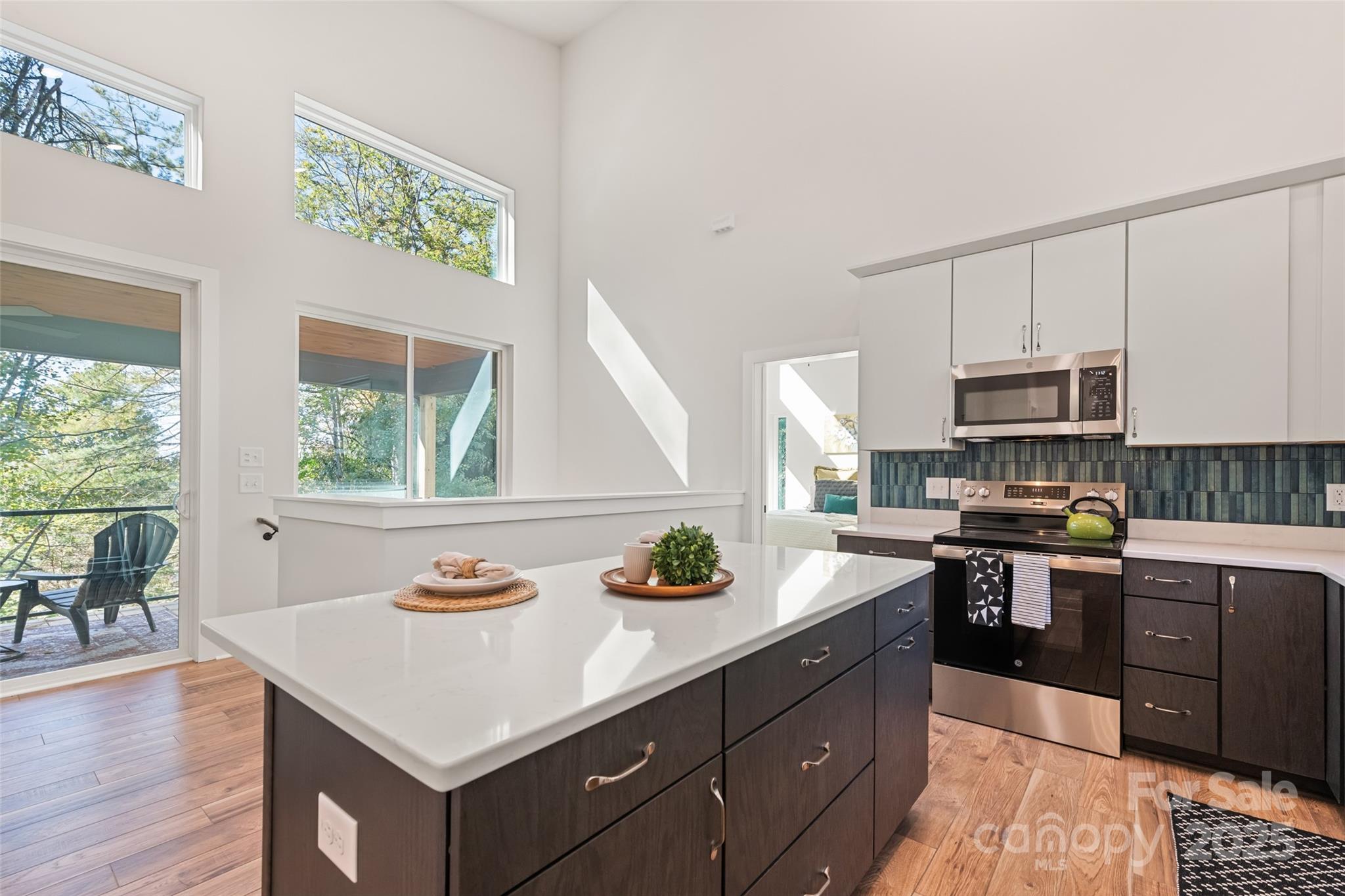 1807 Fisher Crk Road Sylva, NC 28779 - Photo 9 of 37 a kitchen with a stove a sink and a microwave