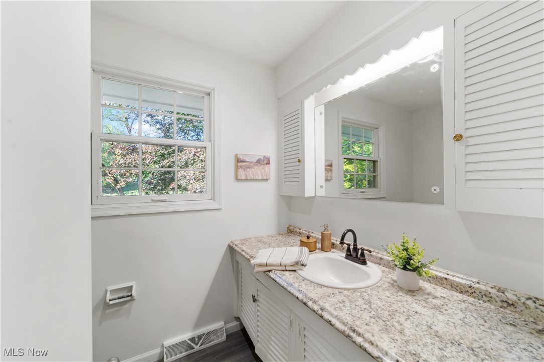 5588 River Styx Road Medina, OH 44256 - Photo 19 of 50 Bathroom with vanity and hardwood / wood-style floors
