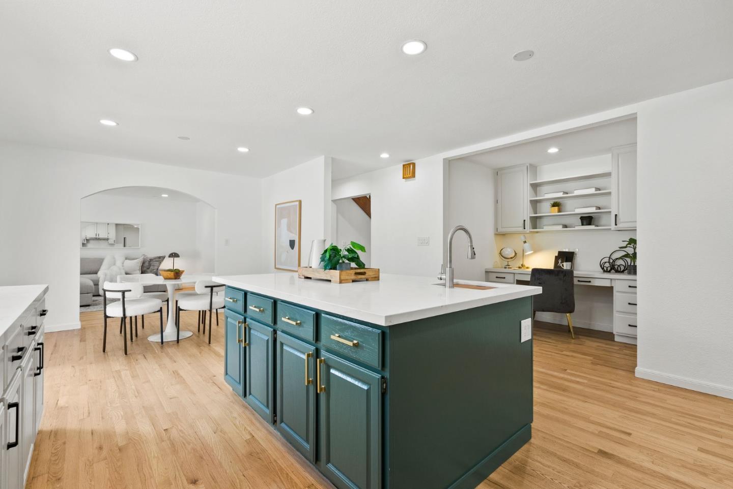 1475 Oak Rim Drive Hillsborough, CA 94010 - Photo 21 of 72 a kitchen with counter top space and wooden floor