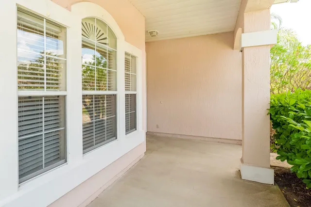 a view of backyard with green space