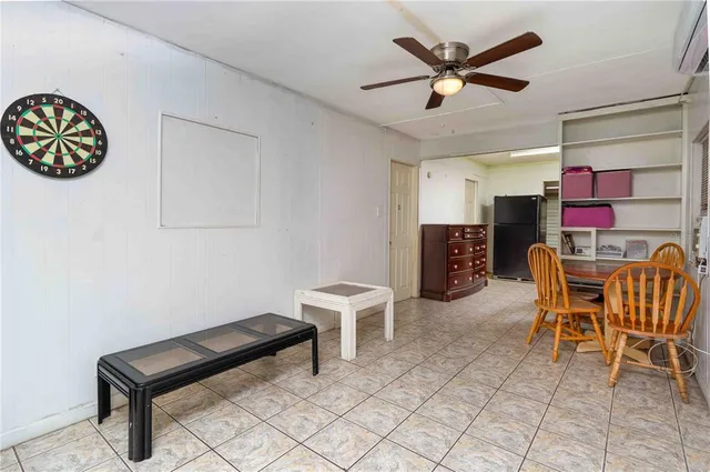 a room with furniture and a table