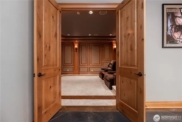 wooden floor with furniture