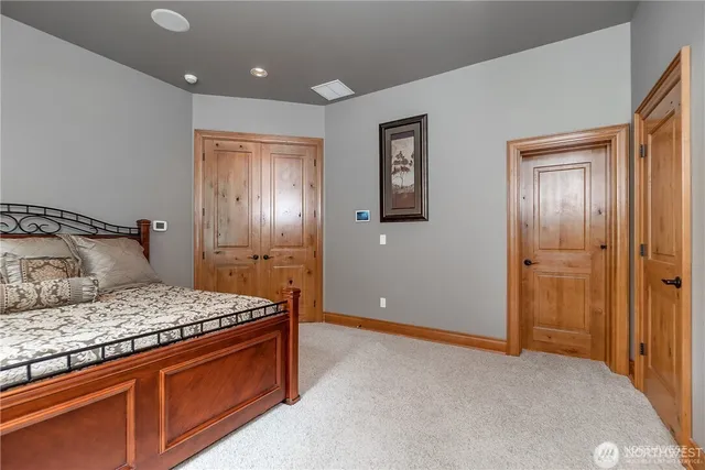 a view of a room with shelves