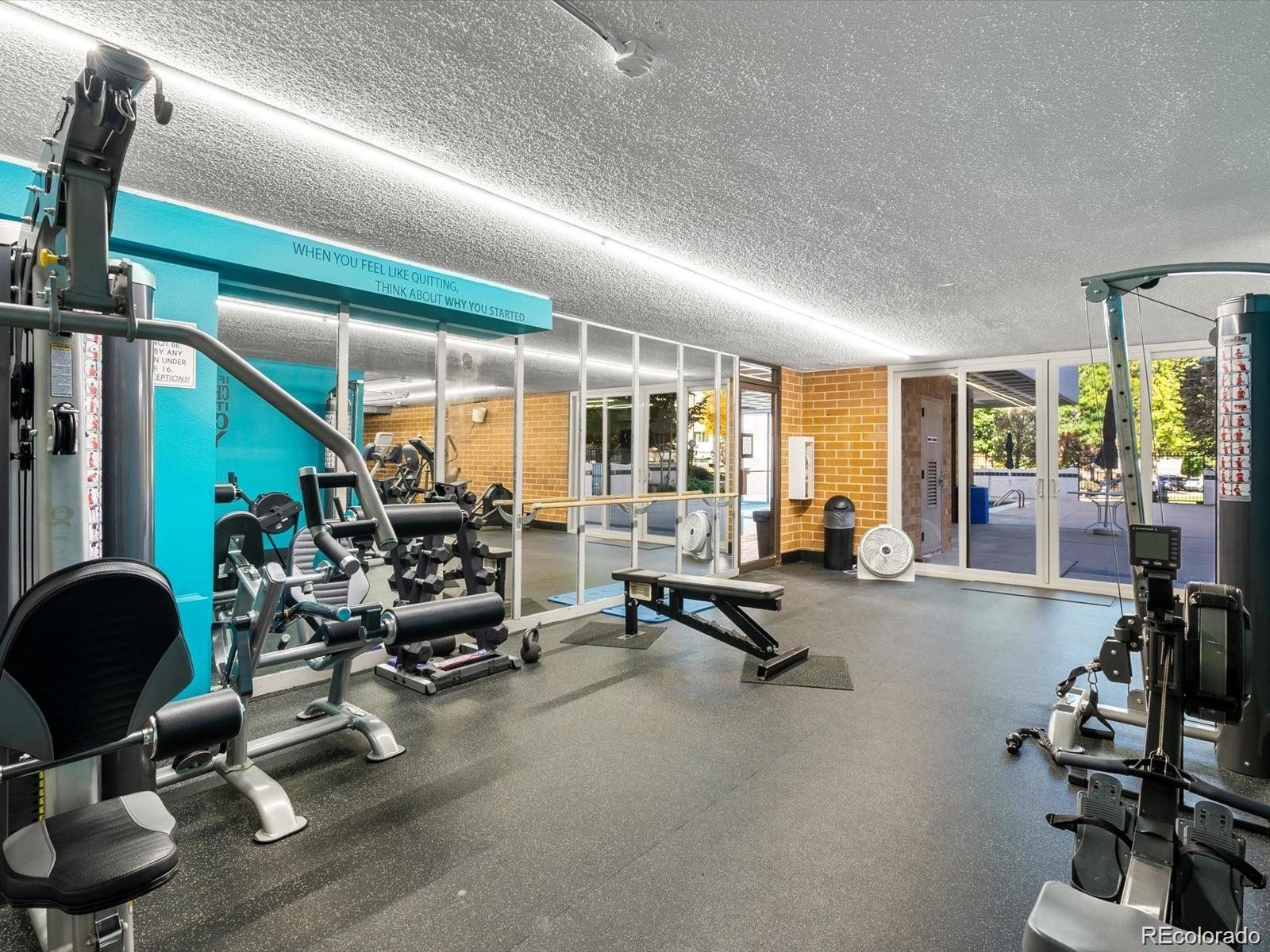 2880 South Locust Street, Unit 507S Denver, CO 80222 - Photo 44 of 48 a view of a room with gym equipment