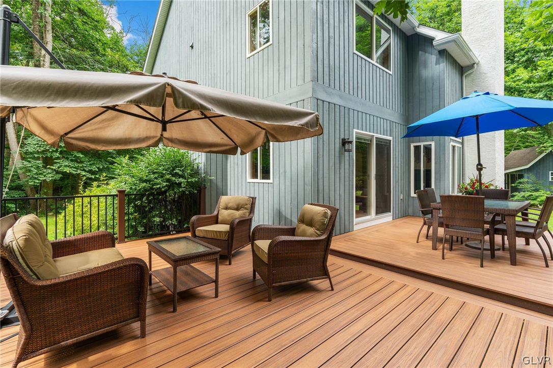 3220 Winding Road Kintnersville, PA 18930 - Photo 12 of 50 a view of a roof deck with furniture
