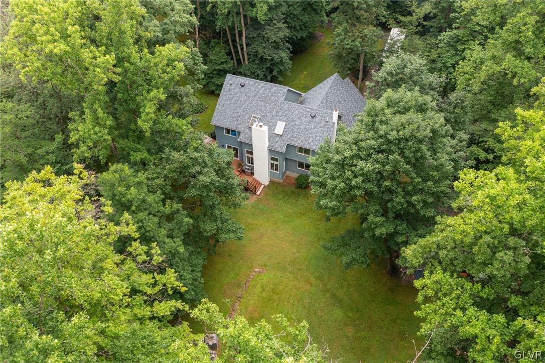 3220 Winding Road Kintnersville, PA 18930 - Photo 15 of 50 an aerial view of residential house with outdoor space and trees all around