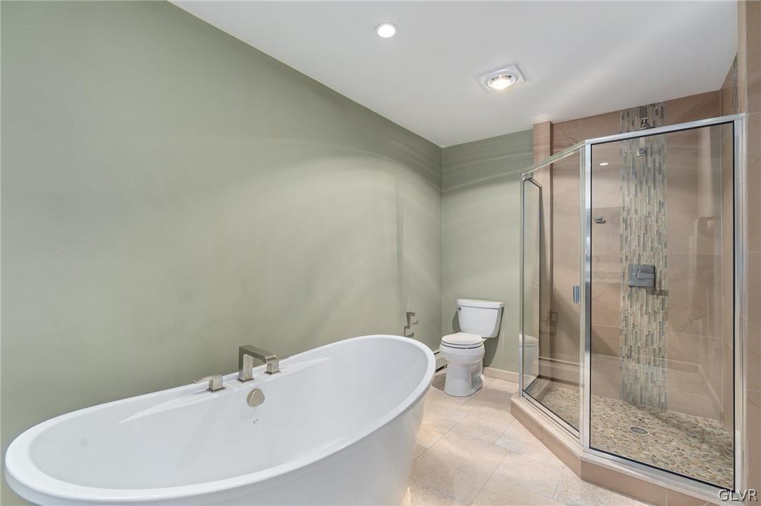 3220 Winding Road Kintnersville, PA 18930 - Photo 46 of 50 a bathroom with a toilet and a shower