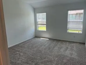 a view of small space with wooden floor