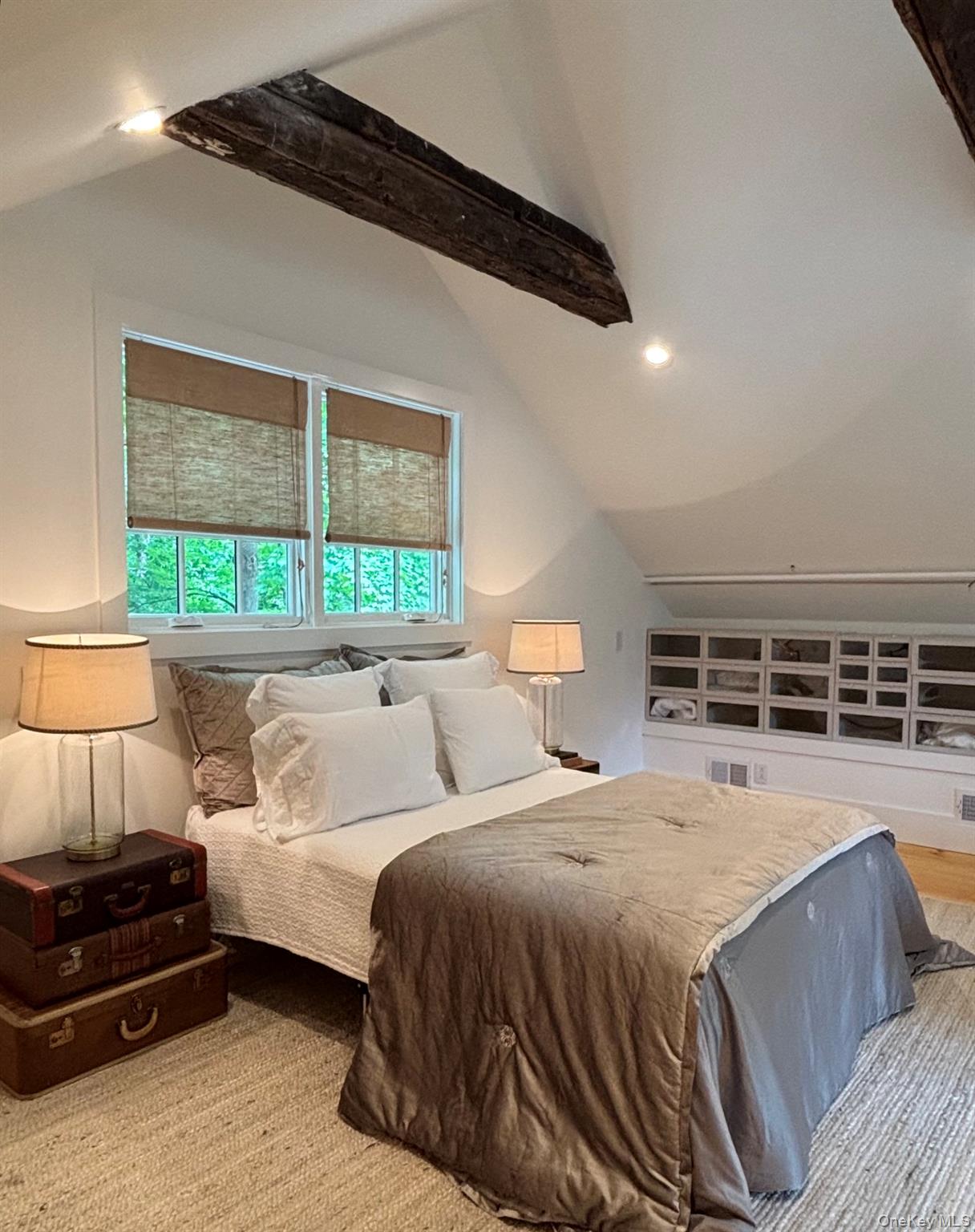 38 A Creemer Road Armonk, NY 10504 - Photo 17 of 23 The rustic beamed ceiling is one of the many features recreated in the renovation to maintain the original antique charm.