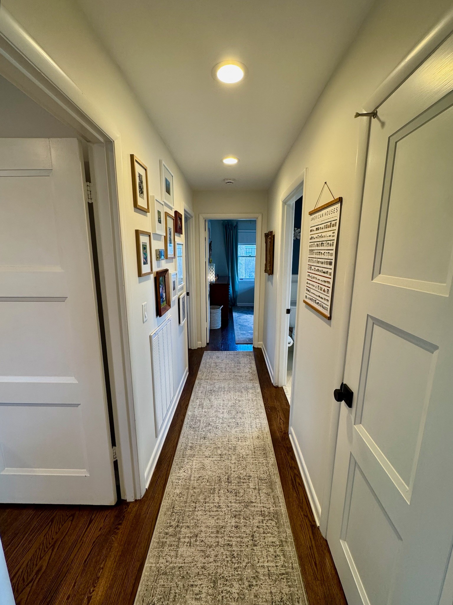 347 Blackman Road Nashville, TN 37211 - Photo 15 of 18 a view of a hallway with wooden floor and staircase