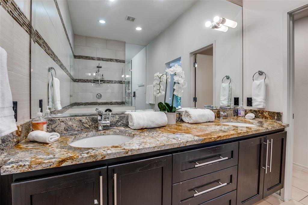 2012 Matilda Street Dallas, TX 75206 - Photo 19 of 24 a bathroom with double sink and a mirror
