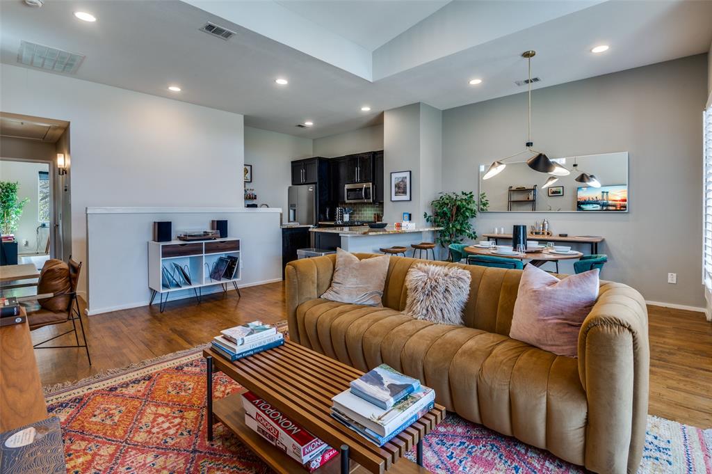 2012 Matilda Street Dallas, TX 75206 - Photo 5 of 24 a living room with furniture and a wooden floor