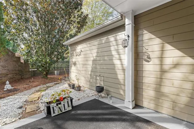 a view of a house with a wooden door