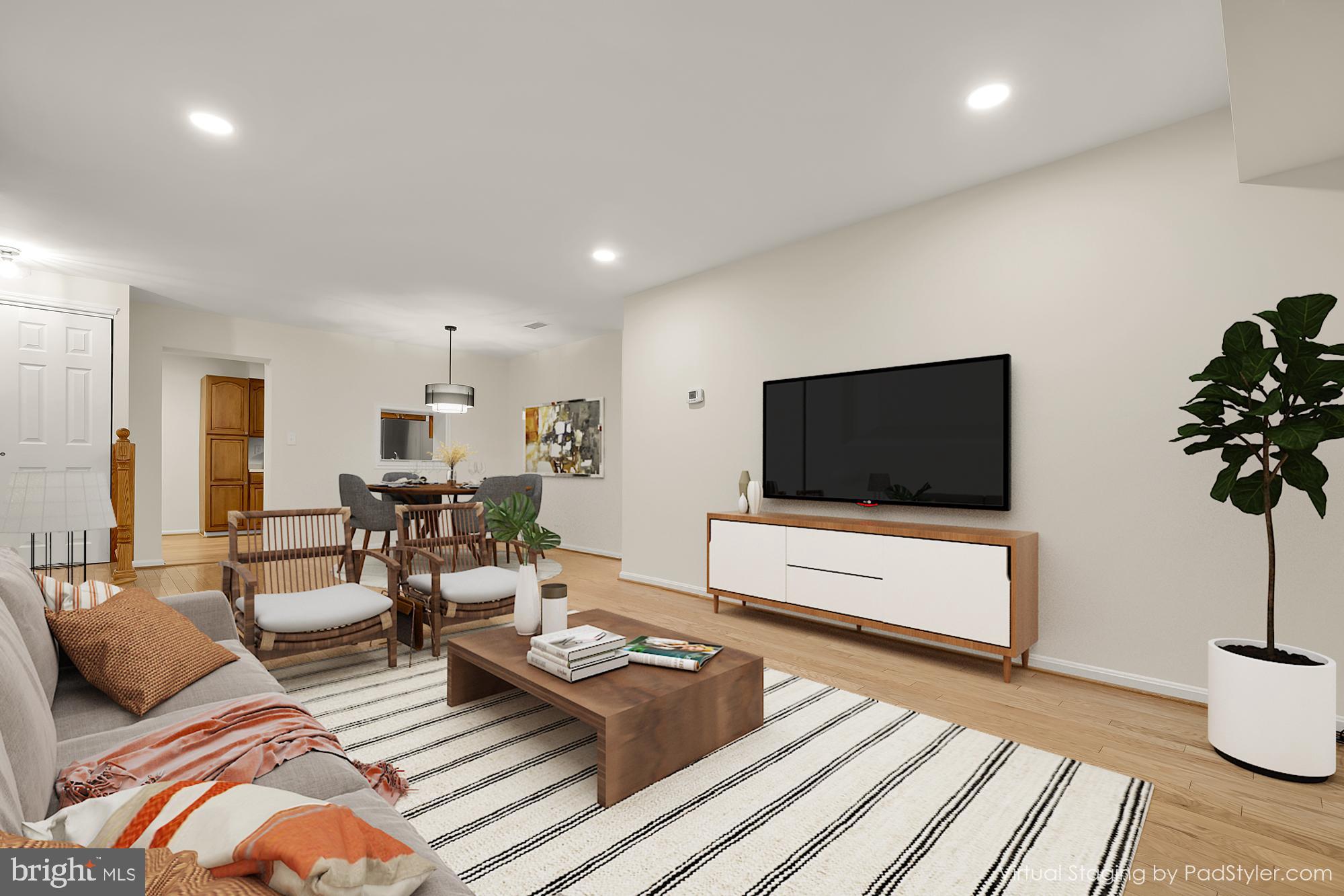 5932 Cove Landing Road, Unit 101 Burke, VA 22015 - Photo 6 of 45 open concept living/dining - virtually staged