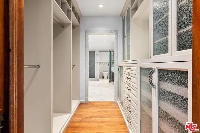 a view of a walk in closet