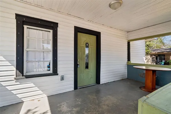 a view of outdoor space with seating area