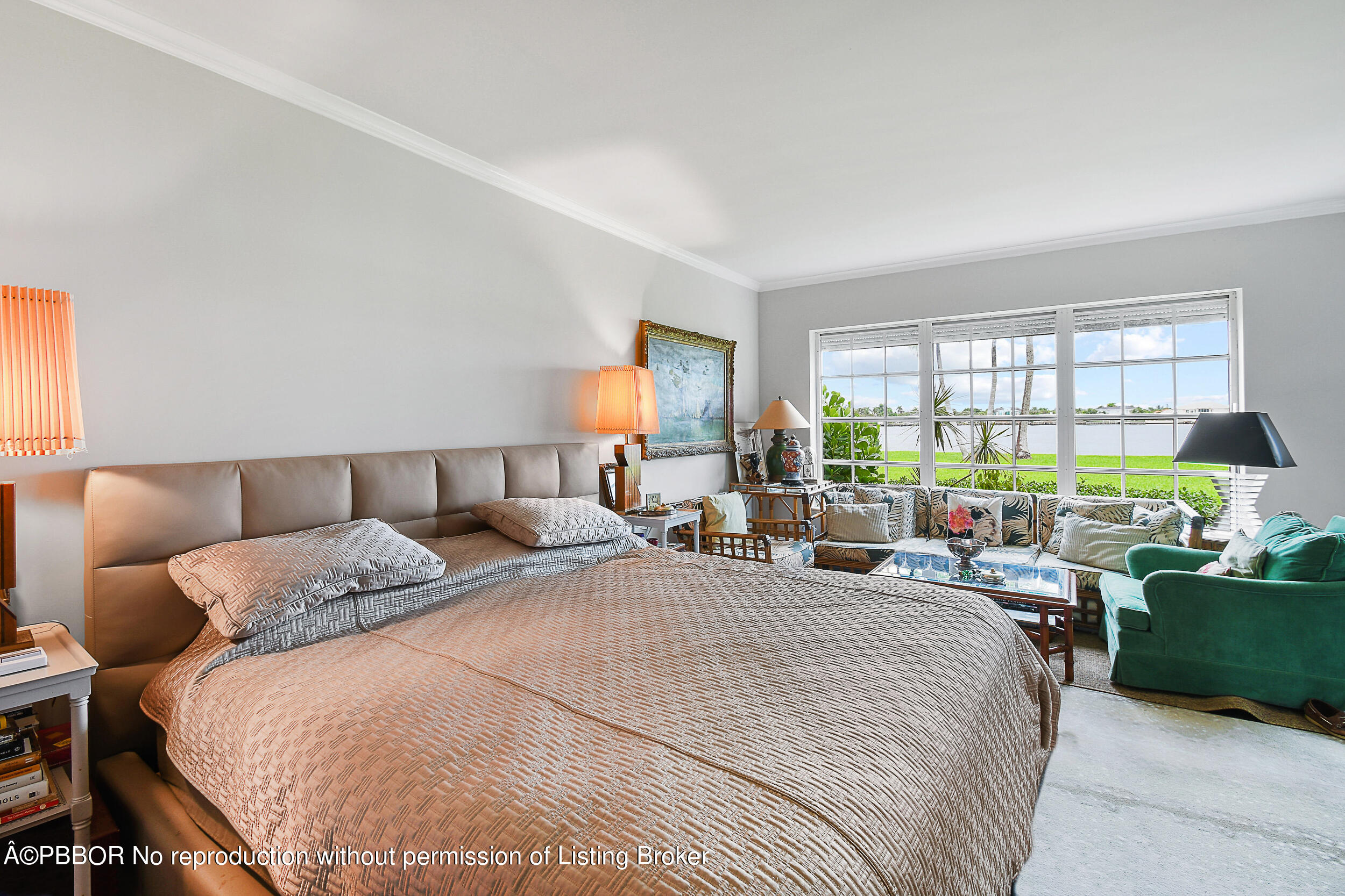 2170 Ibis Isle Road, Unit 2 Palm Beach, FL 33480 - Photo 12 of 38 a bed room with two bed and a large window