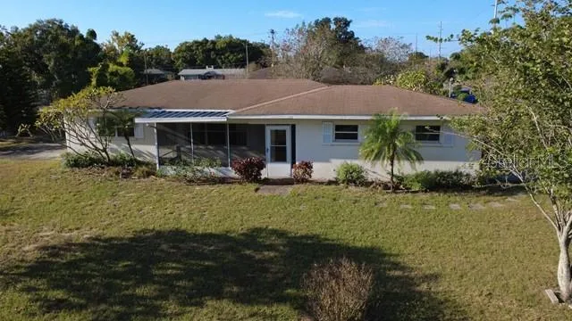 a view of a house with garden
