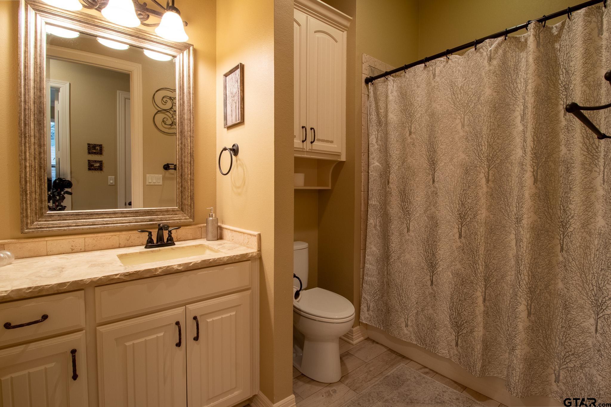7315 Princedale Tyler, TX 75703 - Photo 20 of 25 a bathroom with a granite countertop sink toilet and shower