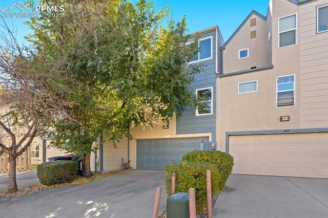 an aerial view of multiple house