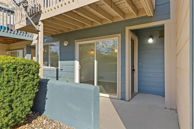 front view of a house with a glass door