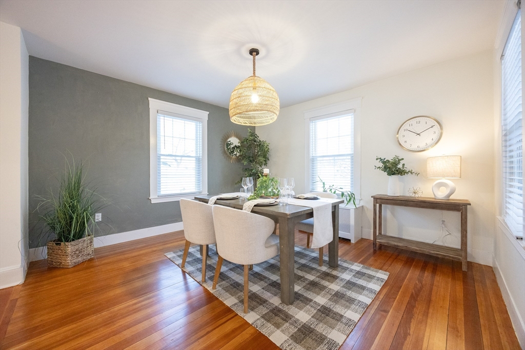 42 York Street Andover, MA 01810 - Photo 8 of 35 a view of a dining room with furniture window and wooden floor