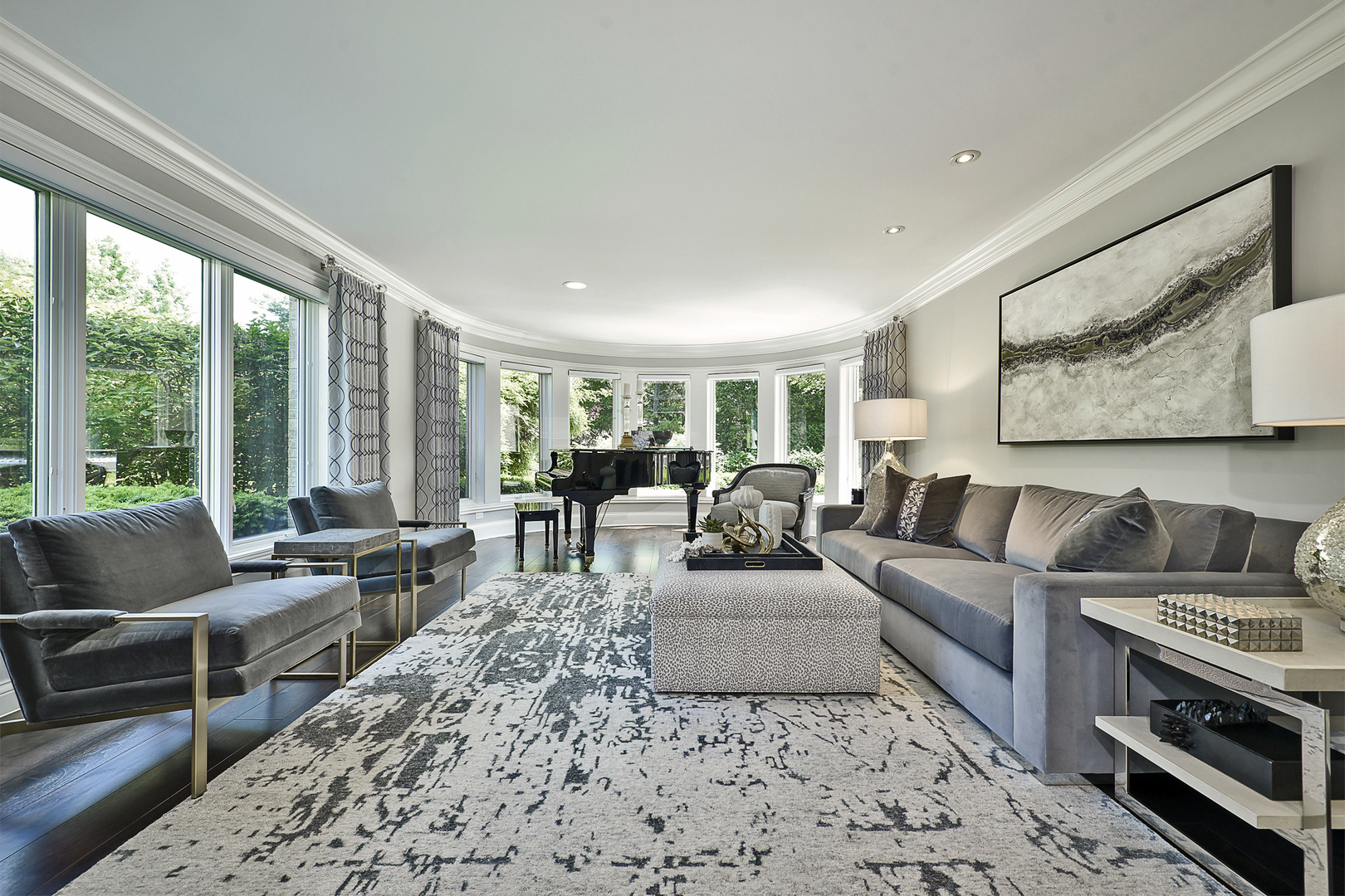 1877 Banbury Road Inverness, IL 60067 - Photo 8 of 59 a living room with furniture and large windows