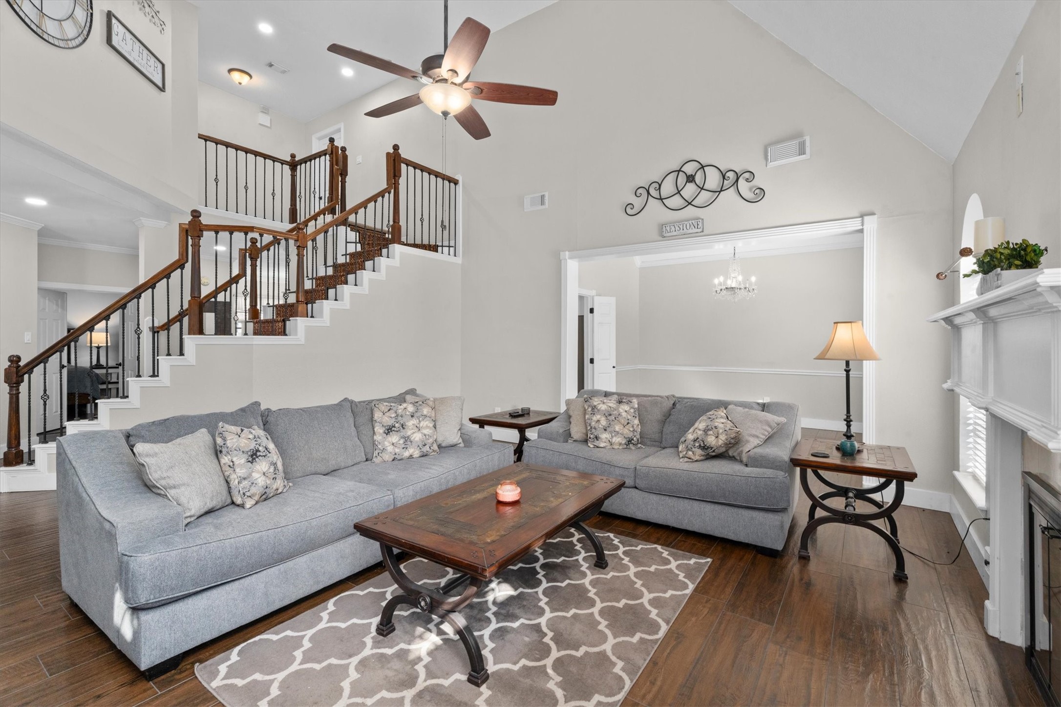 10402 Hondo Hill Road Houston, TX 77064 - Photo 7 of 40 a living room with furniture and wooden floor