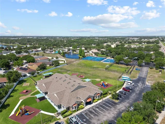 an aerial view of a city