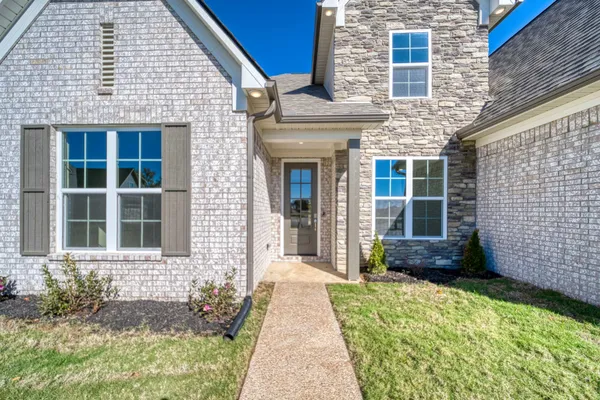 a view of a back yard of the house