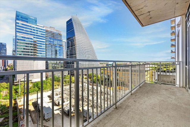 a view of balcony with city view