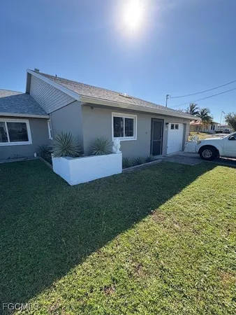 a view of a house with a patio