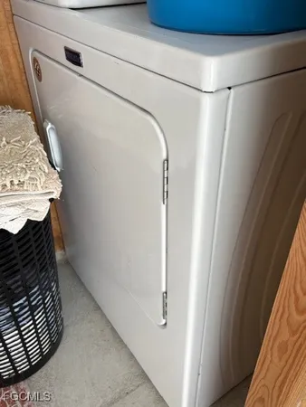 a close view of washer and dryer