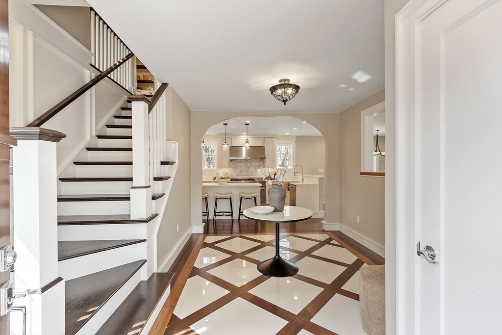 1 Pine Grove Road Medfield, MA 02052 - Photo 3 of 36 a view of entryway dining room and hall with wooden floor