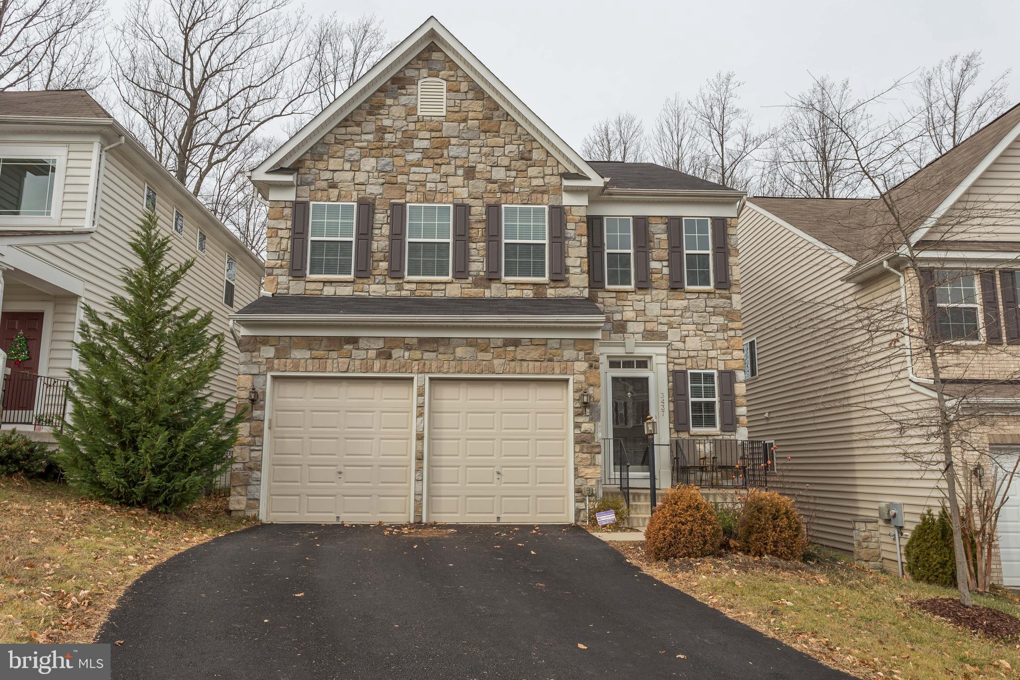 a front view of a house