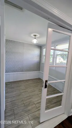 a view of wooden floor