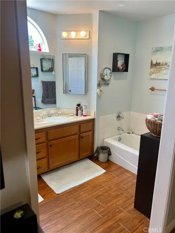 a view of parking garage with cars